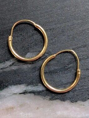 14k Gold Small Hoop Earrings